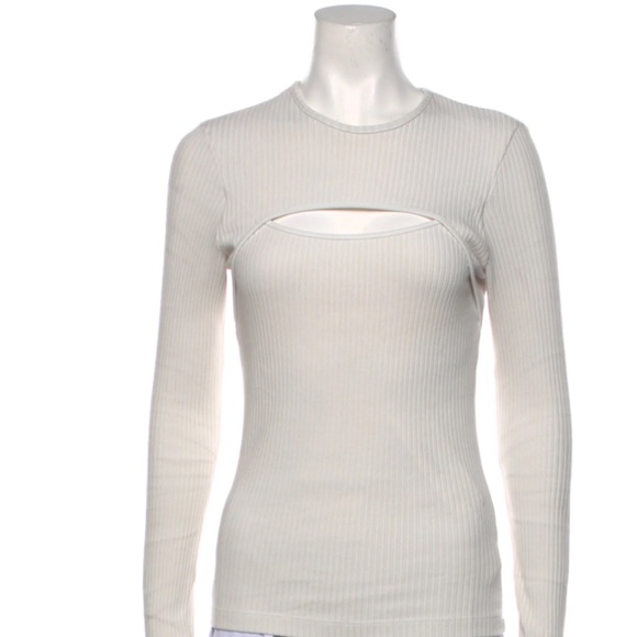 Agolde Keyhole Sweater Cream Small - Picture 2 of 6